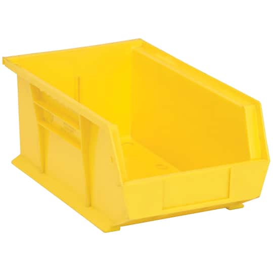 Quantum Food Service QUS241 YL Stack & Hang Shelf Bin - 13 5/8 x 8 1/4, Yellow, Case of 12